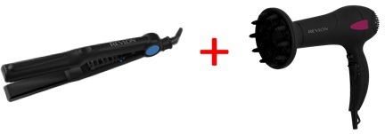Revlon Bundle RVST2410ARB Hair Straightner + RVDR5307DARB Hair Dryer Revlon Bundle RVST2410ARB Hair Straightner + RVDR5307DARB Hair Dryer