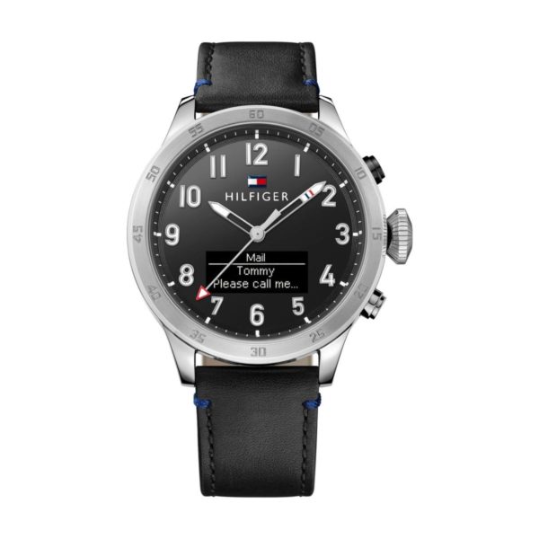 Tommy Hilfiger SMART Watch For Men with Black Leather Strap Tommy Hilfiger SMART Watch For Men with Black Leather Strap