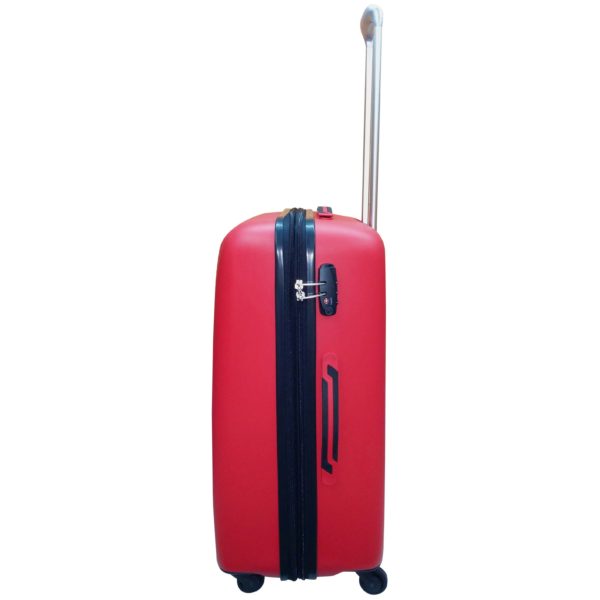 Highflyer WAVES Unbreakable Hard Trolley Luggage Bag 3pc Set TH-WAVES-3PC - Red Highflyer WAVES Unbreakable Hard Trolley Luggage Bag 3pc Set TH-WAVES-3PC - Red