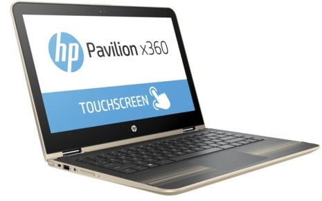 HP Pavilion x360 13-U100NE Convertible Touch Laptop - Core i3 2.4GHz 4GB 500GB+8GB Shared Win10 13.3inch FHD Gold HP Pavilion x360 13-U100NE Convertible Touch Laptop - Core i3 2.4GHz 4GB 500GB+8GB Shared Win10 13.3inch FHD Gold