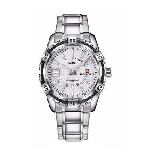 Naviforce Mens Watch Silver White NF9117N Naviforce Mens Watch Silver White NF9117N