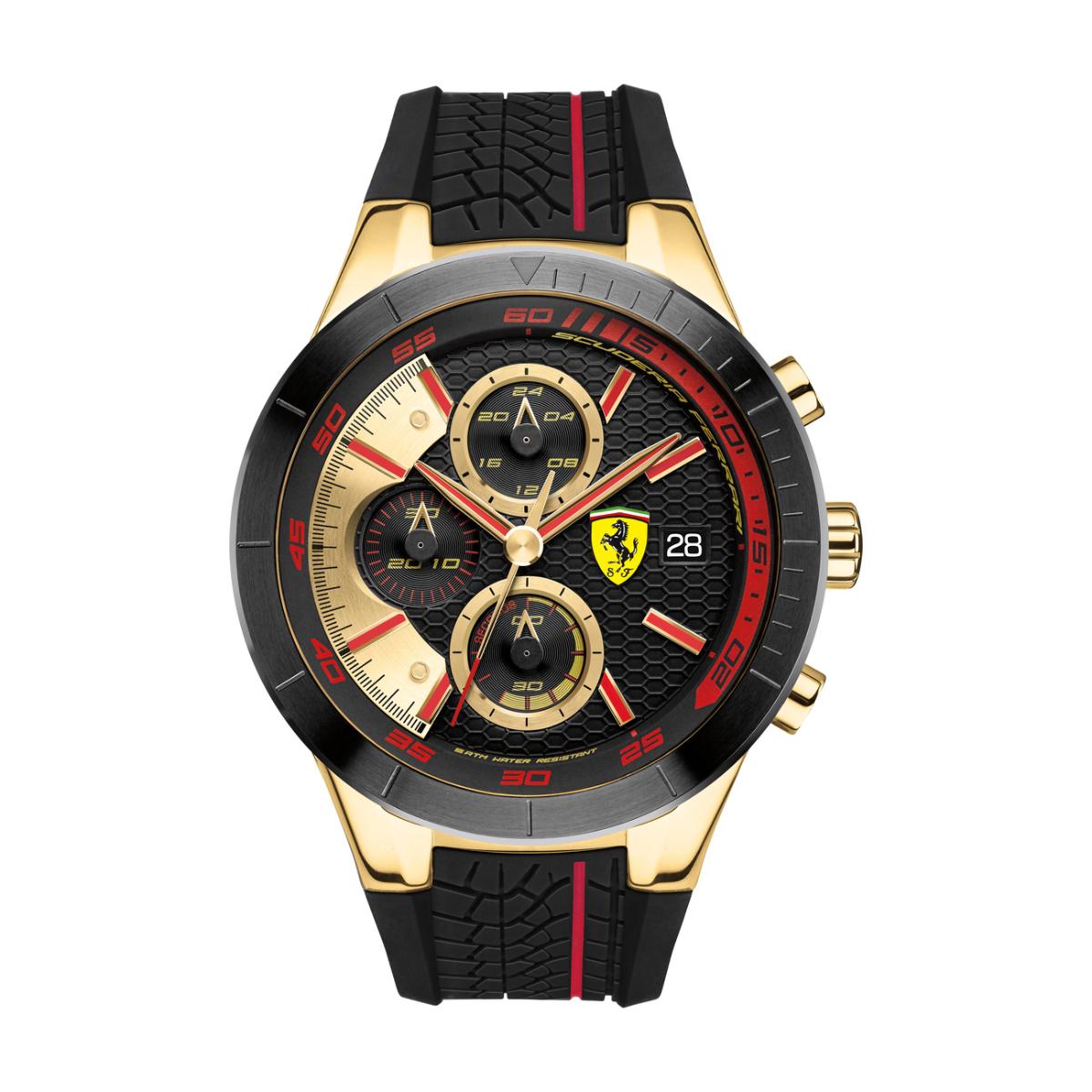 Scuderia Ferrari REDREV Watch For Men with Black Rubber Strap