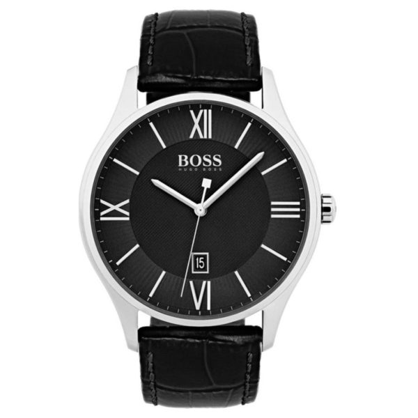 Hugo Boss Governor Watch For Men with Black Leather Strap Hugo Boss Governor Watch For Men with Black Leather Strap
