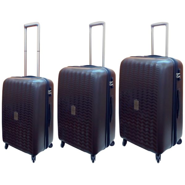 Highflyer WAVES Unbreakable Hard Trolley Luggage Bag 3pc Set TH-WAVES-3PC - Brown Highflyer WAVES Unbreakable Hard Trolley Luggage Bag 3pc Set TH-WAVES-3PC - Brown