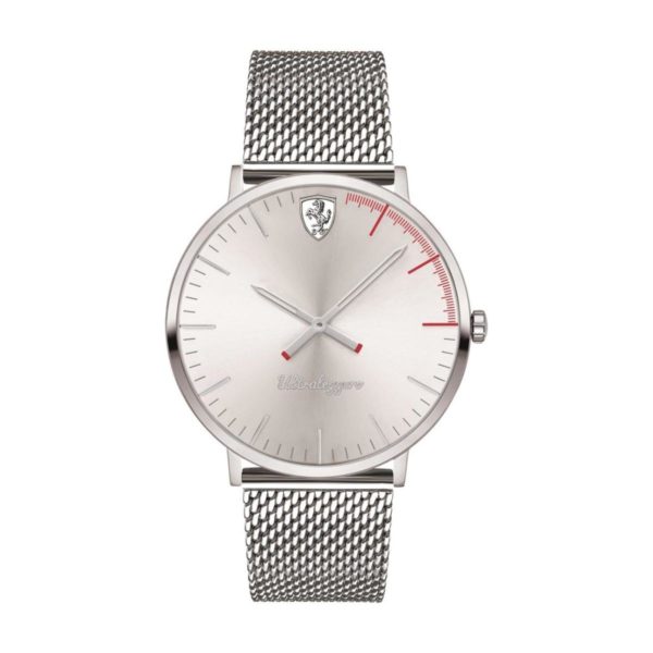 Scuderia Ferrari UTLEG Watch For Men with Silver Stainless Steel Strap Scuderia Ferrari UTLEG Watch For Men with Silver Stainless Steel Strap