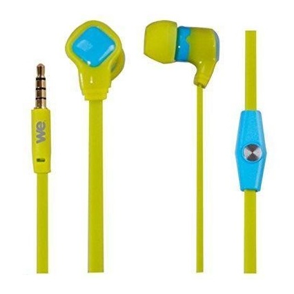 We Earphone With Mic 1.20m Green/Blue WEINTRAMICPLATVEB We Earphone With Mic 1.20m Green/Blue WEINTRAMICPLATVEB