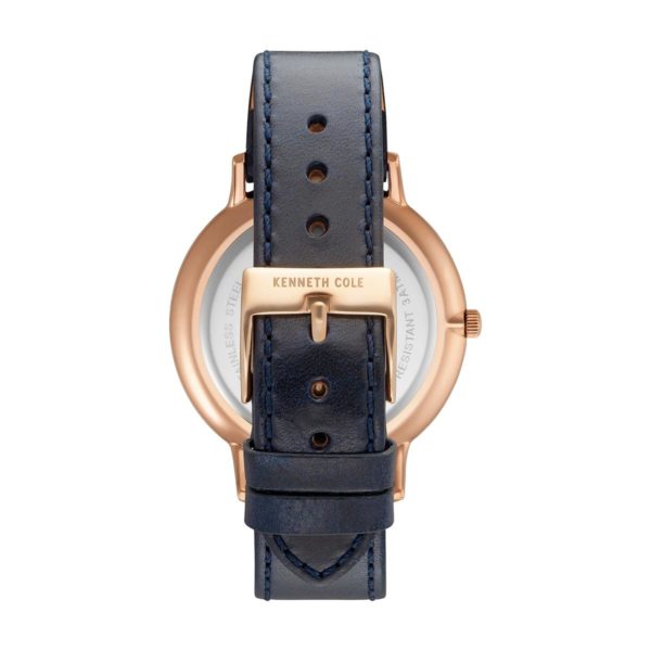 Kenneth Cole Classic Watch For Men with Blue Dark Genuine Leather Strap Kenneth Cole Classic Watch For Men with Blue Dark Genuine Leather Strap