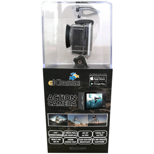 Eklasse EKAC01EG 4K Action Camera With Wi-Fi Black Eklasse EKAC01EG 4K Action Camera With Wi-Fi Black