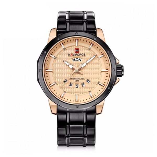Naviforce Mens Watch Black Gold 9115 Naviforce Mens Watch Black Gold 9115
