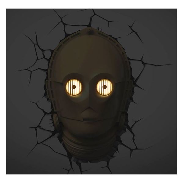 3DLightFX C3PO Star Wars 3D Decor Wall Light 50007 3DLightFX C3PO Star Wars 3D Decor Wall Light 50007