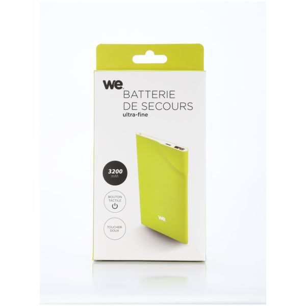We WEBATT3200VE Power Bank 3200mAh 1USB 1A Ultrathin Green We WEBATT3200VE Power Bank 3200mAh 1USB 1A Ultrathin Green