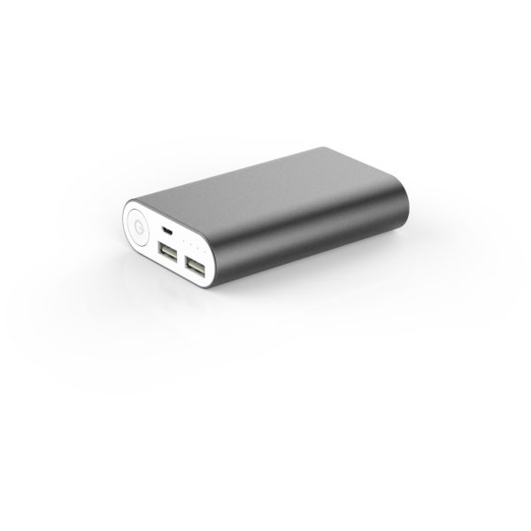 We Power Bank 10000mAh 2 USB 2.1A + 1A Compact Anthracite Grey We Power Bank 10000mAh 2 USB 2.1A + 1A Compact Anthracite Grey