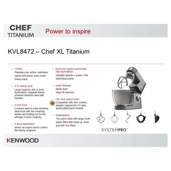 Buy Kenwood Chef XL Kitchen Machine KVL8472 – Price ...