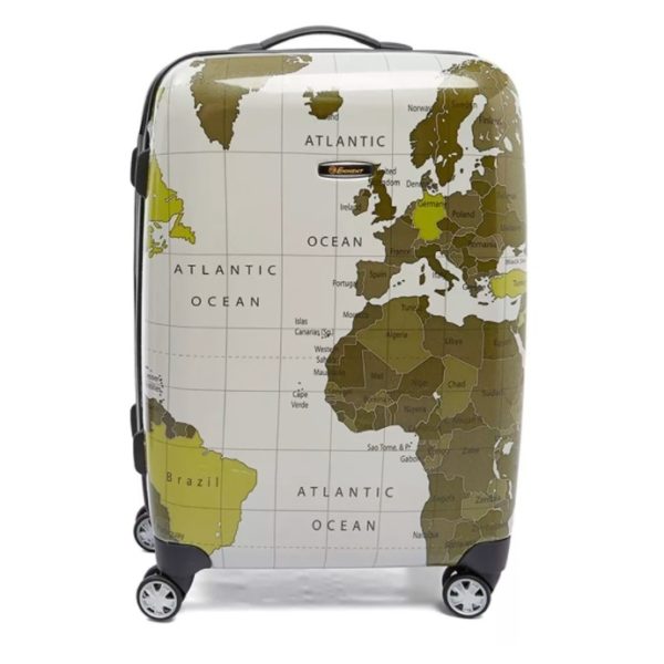 Eminent Map Spinner Trolley Luggage Bag Grey 20inch - KF3220GRY Eminent Map Spinner Trolley Luggage Bag Grey 20inch - KF3220GRY