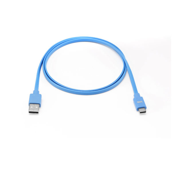 We Flat Cable USB-C/USB USB2.0 1m Blue We Flat Cable USB-C/USB USB2.0 1m Blue