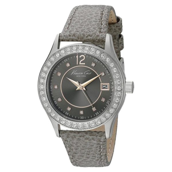 Kenneth Cole New York Classic Watch For Women with Grey Leather Strap Kenneth Cole New York Classic Watch For Women with Grey Leather Strap