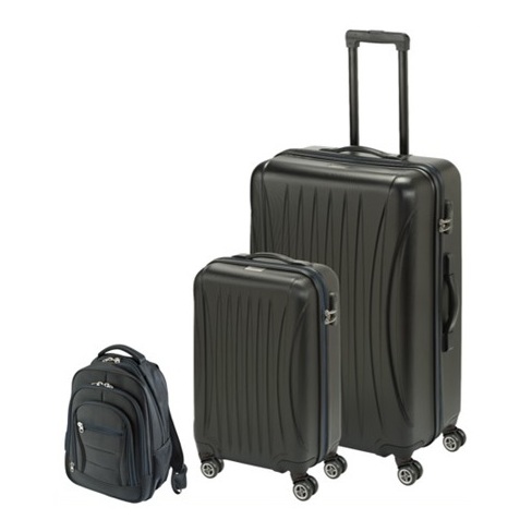 Princess Travellers LASVEGAS Luggage Trolley Bag With Built in Scale Black Set Of 3 Princess Travellers LASVEGAS Luggage Trolley Bag With Built in Scale Black Set Of 3