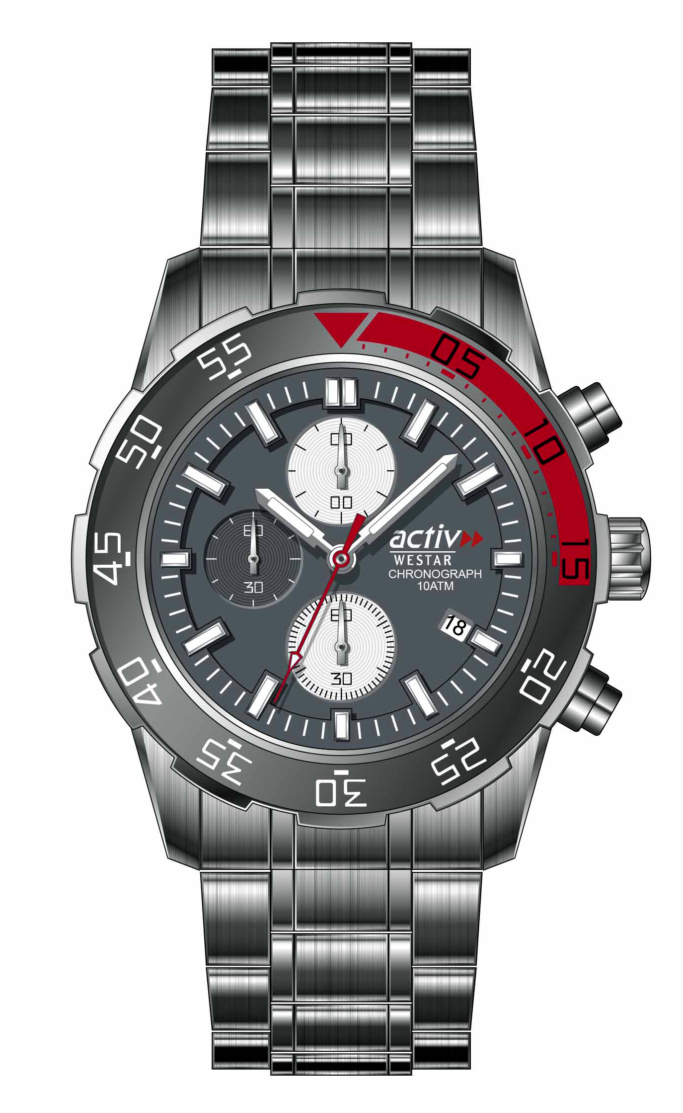 Activ westar chronograph 10 atm best sale