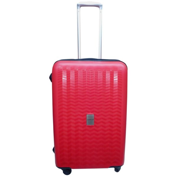 Highflyer WAVES Unbreakable Hard Trolley Luggage Bag 3pc Set TH-WAVES-3PC - Red Highflyer WAVES Unbreakable Hard Trolley Luggage Bag 3pc Set TH-WAVES-3PC - Red