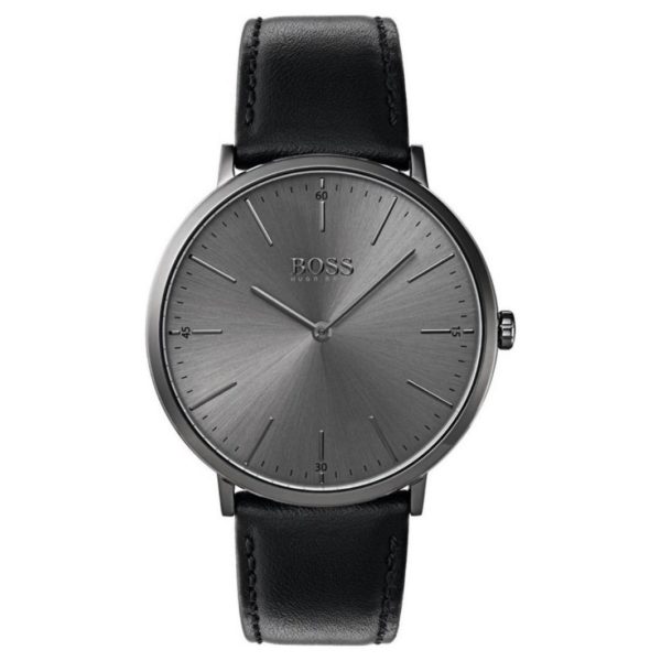 Hugo Boss Horizon Watch For Men with Black Leather Strap Hugo Boss Horizon Watch For Men with Black Leather Strap