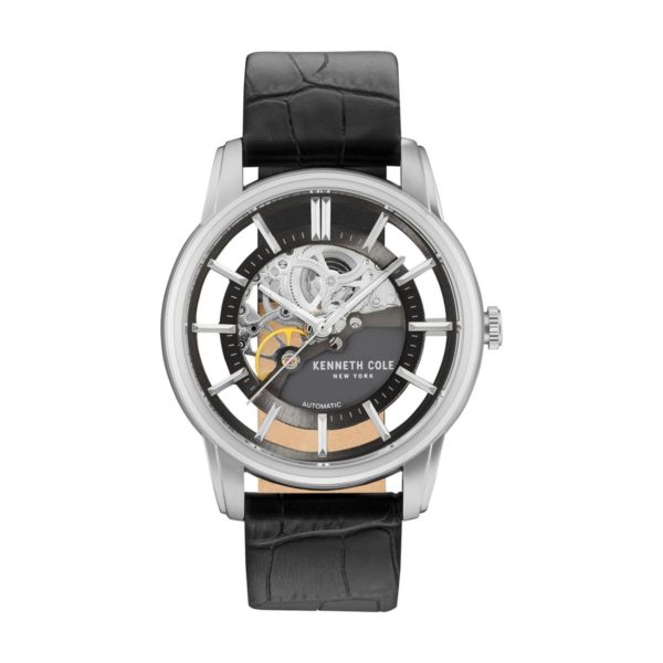Kenneth Cole Automatic Watch For Men with Black Genuine Leather Strap Kenneth Cole Automatic Watch For Men with Black Genuine Leather Strap