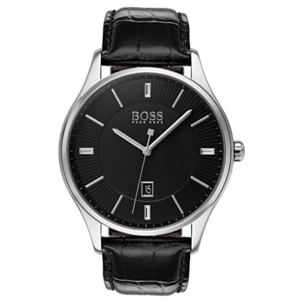 Hugo Boss Governor Watch For Men with Black Leather Strap Hugo Boss Governor Watch For Men with Black Leather Strap