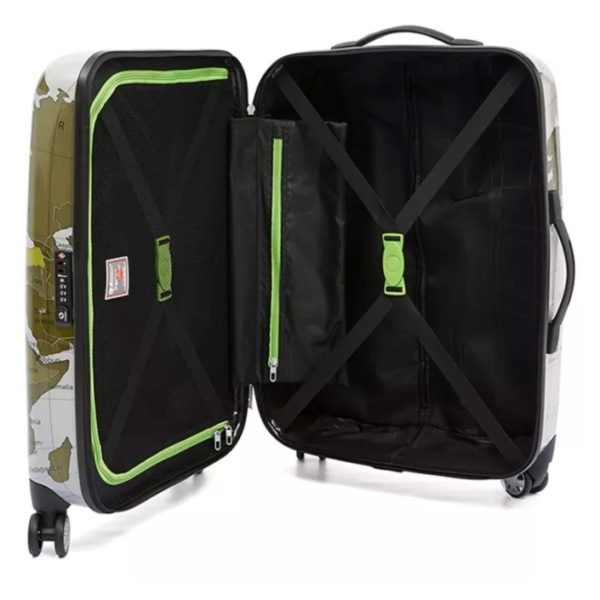 Eminent Map Spinner Trolley Luggage Bag Grey 20inch - KF3220GRY Eminent Map Spinner Trolley Luggage Bag Grey 20inch - KF3220GRY