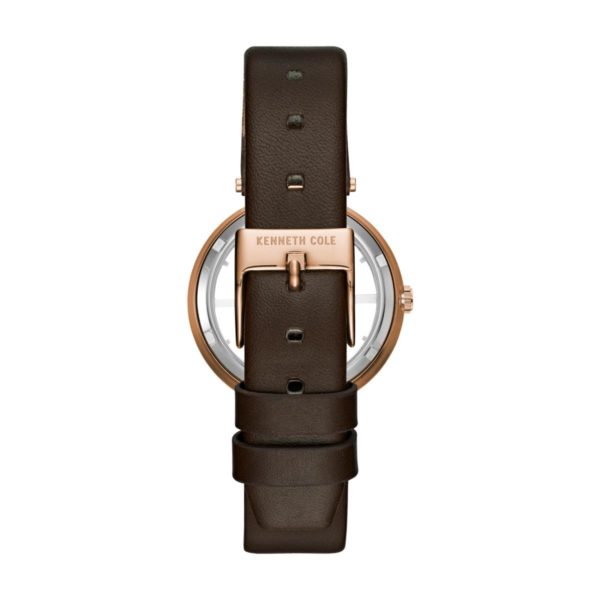 Kenneth Cole Transparency Watch For Women with Brown Dark Genuine Leather Strap Kenneth Cole Transparency Watch For Women with Brown Dark Genuine Leather Strap