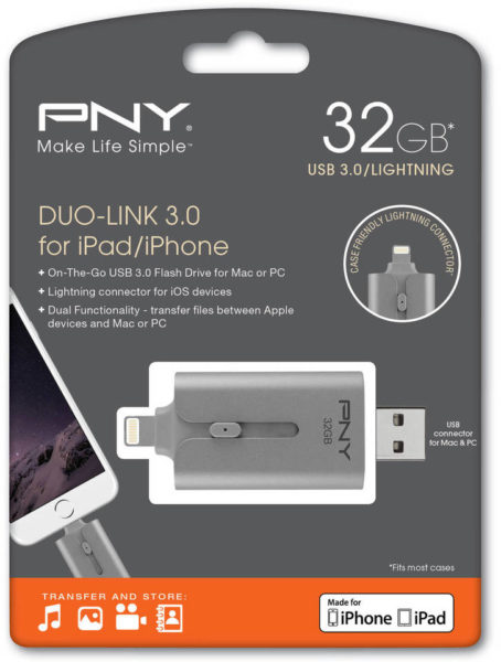 Buy Pny Fdi32gotgap3sgef Duolink Apple Otg 32gb Usb 3 0 Price Specifications Features Sharaf Dg