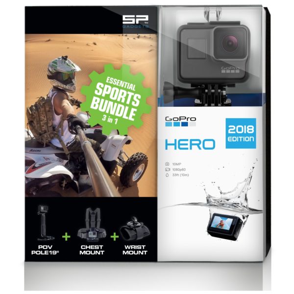 GoPro Hero Action Camera + POV Pole 19inch + Chest Mount + Wrist Mount GoPro Hero Action Camera + POV Pole 19inch + Chest Mount + Wrist Mount