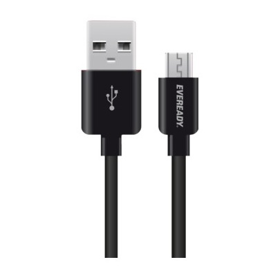Eveready Car Charger With Micro USB Cable 1m Black - 1BEMC3 Eveready Car Charger With Micro USB Cable 1m Black - 1BEMC3