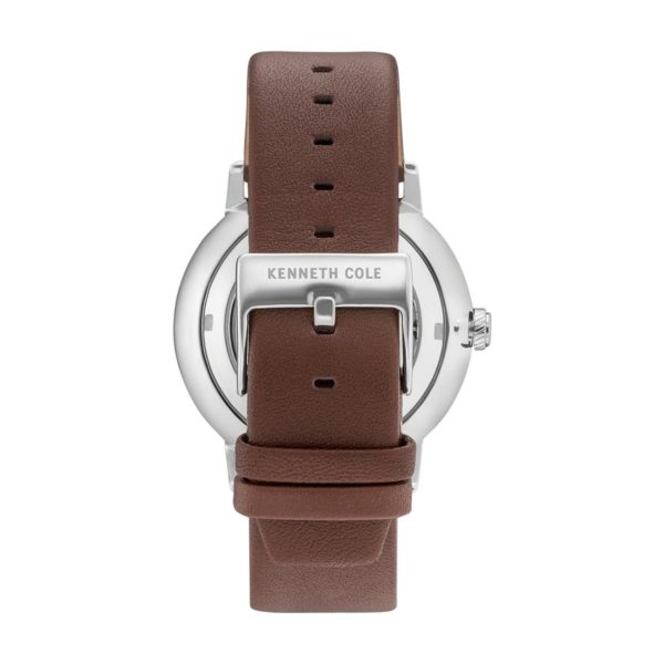 Kenneth Cole Automatic Watch For Men with Brown Dark Genuine Leather Strap Kenneth Cole Automatic Watch For Men with Brown Dark Genuine Leather Strap