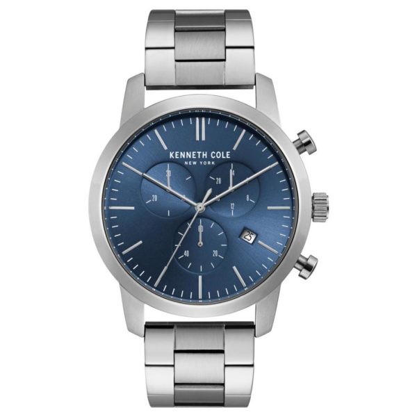 Kenneth Cole Dress Sport Watch For Men with Silver Stainless Steel Bracelet Kenneth Cole Dress Sport Watch For Men with Silver Stainless Steel Bracelet