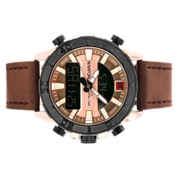 Naviforce Mens Watch Gold Brown NF9116 Naviforce Mens Watch Gold Brown NF9116