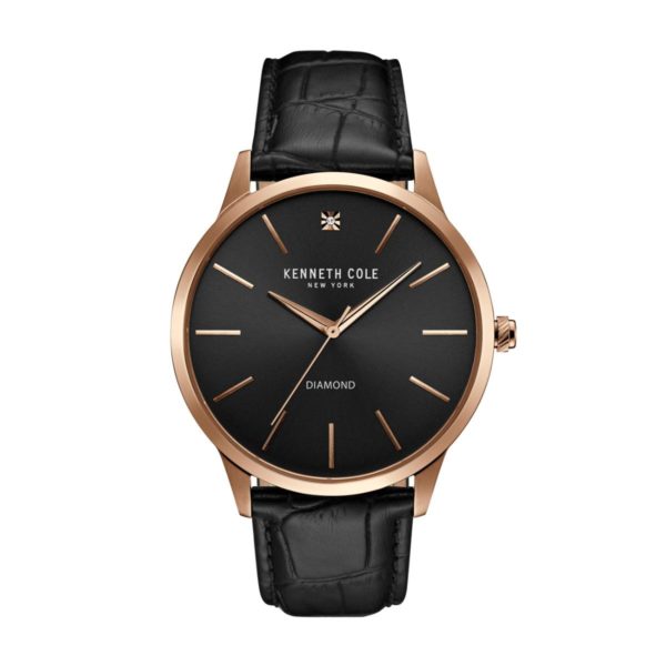 Kenneth Cole New York Watch For Men with Black Leather Strap Kenneth Cole New York Watch For Men with Black Leather Strap