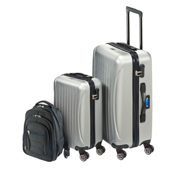 Princess Travellers Las Vegas Luggage Trolley Bag With Built In Princess Travellers Las Vegas Luggage Trolley Bag With Built In Scale Silver Set Of 3