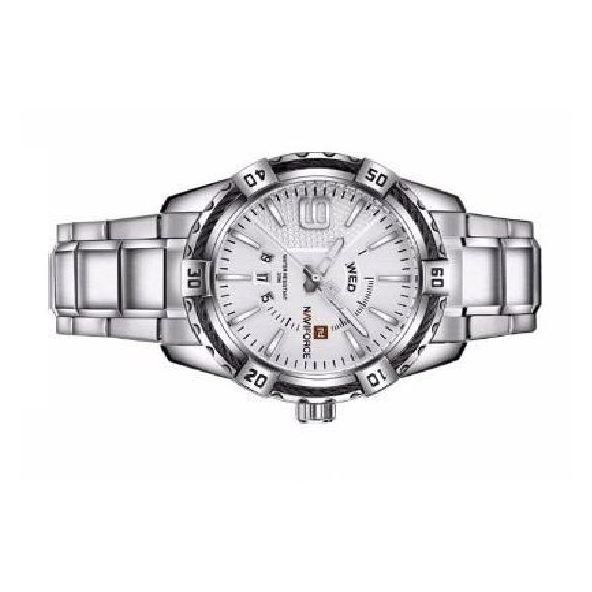 Naviforce Mens Watch Silver White NF9117N Naviforce Mens Watch Silver White NF9117N