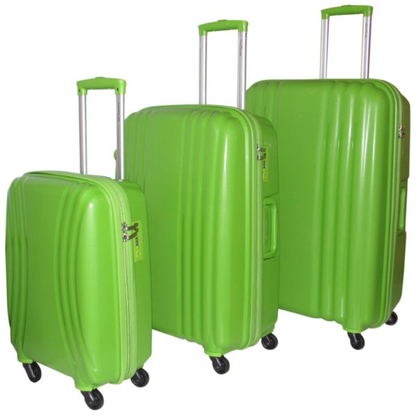 Highflyer THKELVIN3PC Kelvin Trolley Luggage Bag Green 3pc Set Highflyer THKELVIN3PC Kelvin Trolley Luggage Bag Green 3pc Set