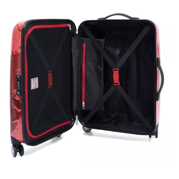 Eminent Map Spinner Trolley Luggage Bag RED 24inch - KF3224RED Eminent Map Spinner Trolley Luggage Bag RED 24inch - KF3224RED