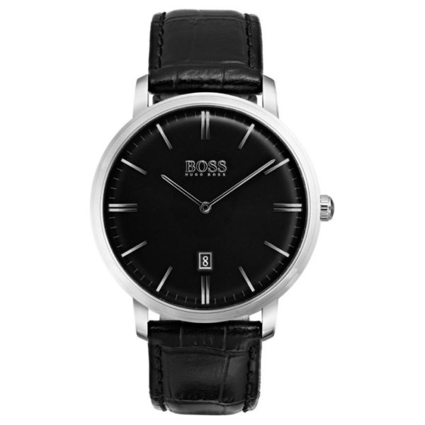 Hugo Boss Tradition Watch For Men with Black Leather Strap Hugo Boss Tradition Watch For Men with Black Leather Strap