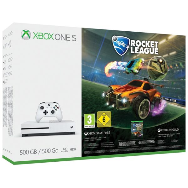 Microsoft Xbox One S Console 500GB with Rocket League DLC Game + 3 Months Live Gold Membership Microsoft Xbox One S Console 500GB with Rocket League DLC Game + 3 Months Live Gold Membership