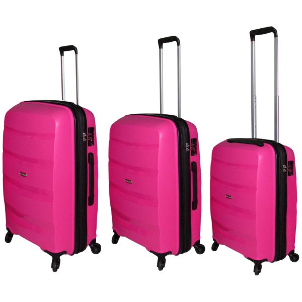 Highflyer Bella Trolley Luggage Bag Pink 3pc Set THBELLA3PC Highflyer Bella Trolley Luggage Bag Pink 3pc Set THBELLA3PC