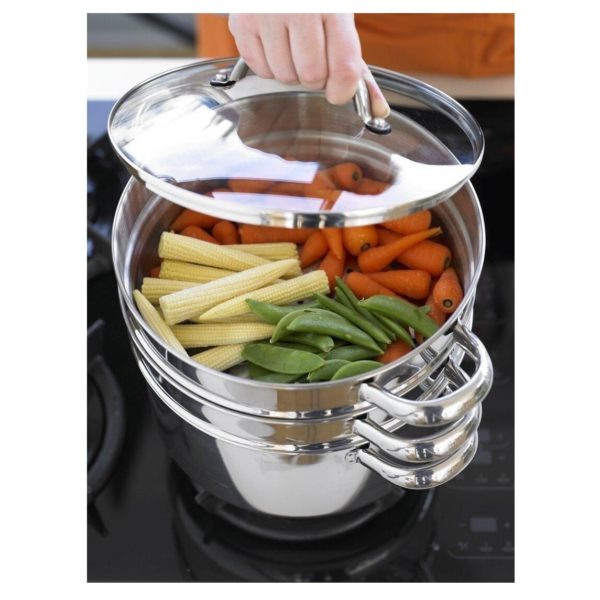Prestige PR7011 Stainless Steel Steamer Set 3Pc Prestige PR7011 Stainless Steel Steamer Set 3Pc