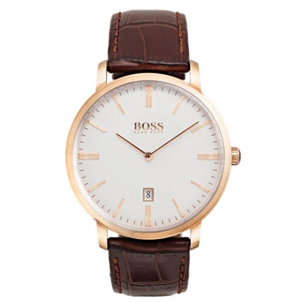 Hugo Boss Tradition Watch For Men with Brown Leather Strap Hugo Boss Tradition Watch For Men with Brown Leather Strap
