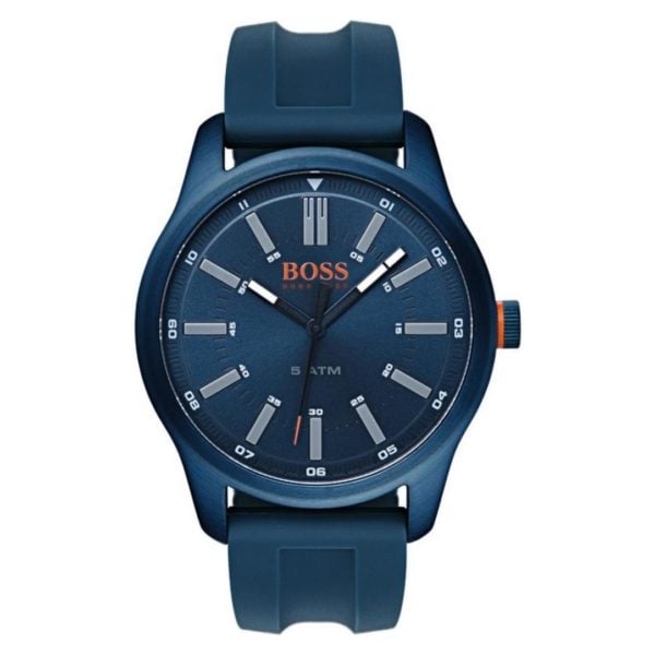 Hugo Boss Dublin Watch For Men with Blue Rubber Strap Hugo Boss Dublin Watch For Men with Blue Rubber Strap