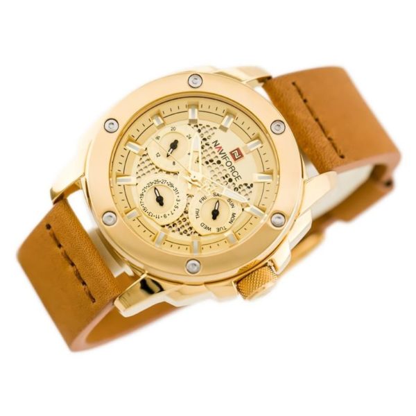 Naviforce Mens Watch Gold NF9116 Naviforce Mens Watch Gold NF9116
