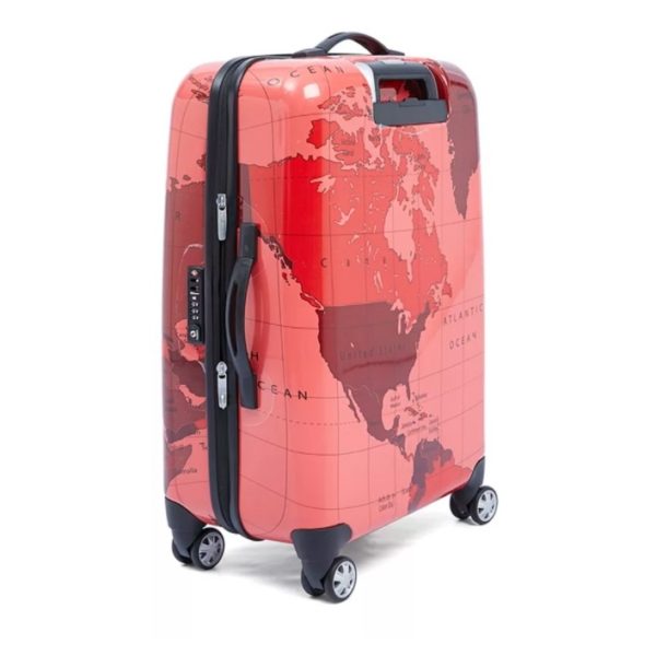 Eminent Map Spinner Trolley Luggage Bag RED 24inch - KF3224RED Eminent Map Spinner Trolley Luggage Bag RED 24inch - KF3224RED