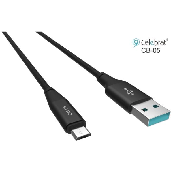 Celebrat Micro USB Cable 1m Black - CB05M Celebrat Micro USB Cable 1m Black - CB05M