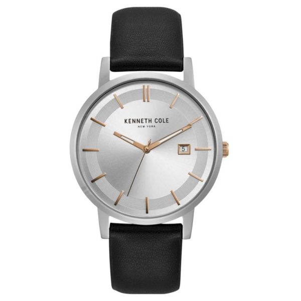 Kenneth Cole Classic Watch For Men with Black Genuine Leather Strap Kenneth Cole Classic Watch For Men with Black Genuine Leather Strap