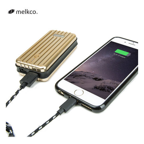 Melkco Gofove T-Slim Aluminium Gold Power Bank 6000mAh - MKGFPBSM60GD Melkco Gofove T-Slim Aluminium Gold Power Bank 6000mAh - MKGFPBSM60GD
